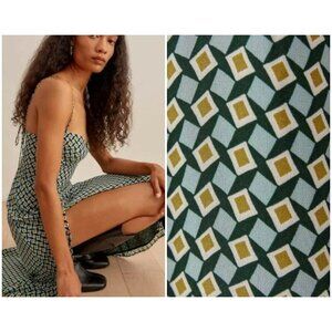 💕REFORMATION💕 Juliette Dress ~ Mosaic Multi-Color Geometric Print 4 NWOT